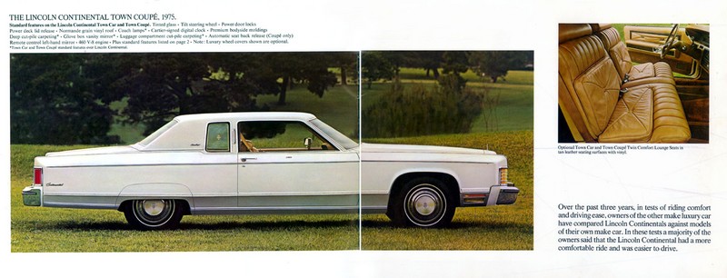 1975 Lincoln Model Range Brochure Page 5